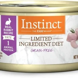 Instinct Limited Ingredient Diet, Natural Wet Cat Food, Grain Free Recipe - Real Rabbit, 3 oz. Cans (Pack of 24)