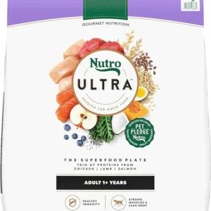 Nutro Ultra Adult Dry Dog Food with a Trio of Proteins from Chicken, Lamb and Salmon, 30 lb. Bag