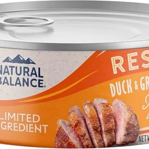 Natural Balance Limited Ingredient Adult Grain-Free Wet Canned Cat Food, Duck & Green Pea Recipe, 5.5 Ounce (Pack of 24)