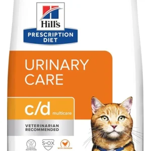 Hill's Prescription Diet c/d Multicare Urinary Care with Chicken Dry Cat Food, Veterinary Diet, 8.5 lb. Bag