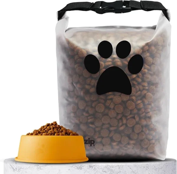 (re)zip Roll Top Pet Food Storage Bag (14-Cup) | BPA-Free, Food Grade, Pet Safe | Keeps Kibble Fresh for Camping, Dog Boarding, Weekend Getaways | Machine Washable