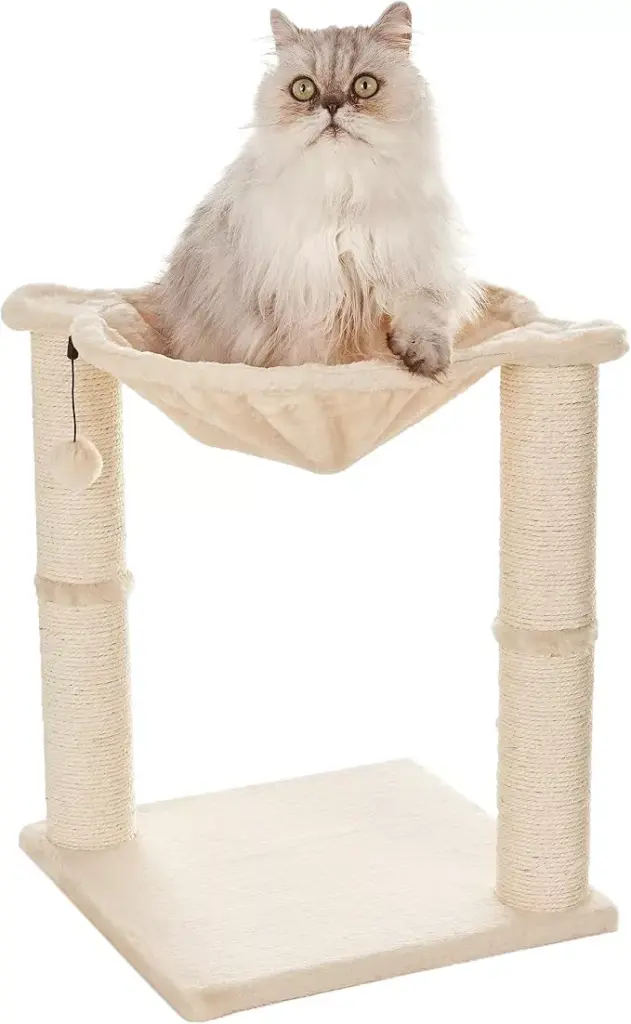 9. Cat Condo Tower with Hammock Bed and Scratching Post