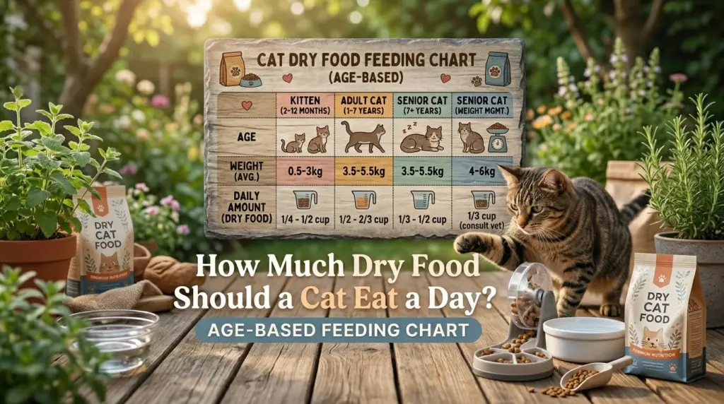 How Much Dry Food Should a Cat Eat a Day? Age-Based Chart 2 How Much Dry Food Should a Cat Eat a Day? Age-Based Chart
