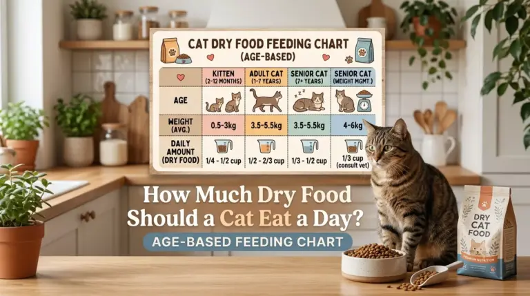 How Much Dry Food Should a Cat Eat a Day? Age-Based Chart